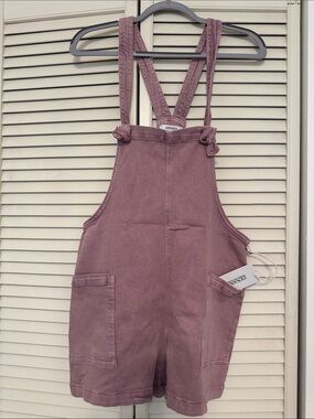 Zenana Outfitters Mauve Pink Denim Overalls
